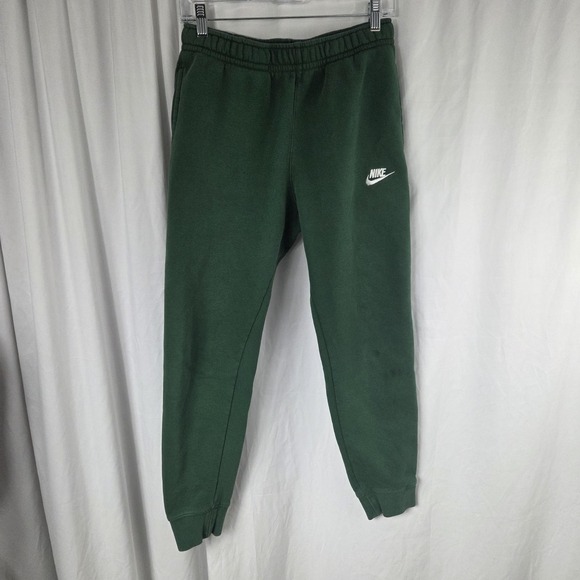 Nike Other - Nike Pants Mens Small Green Fleece Joggers Sweatpants Cuffed Swoosh Logo Casual